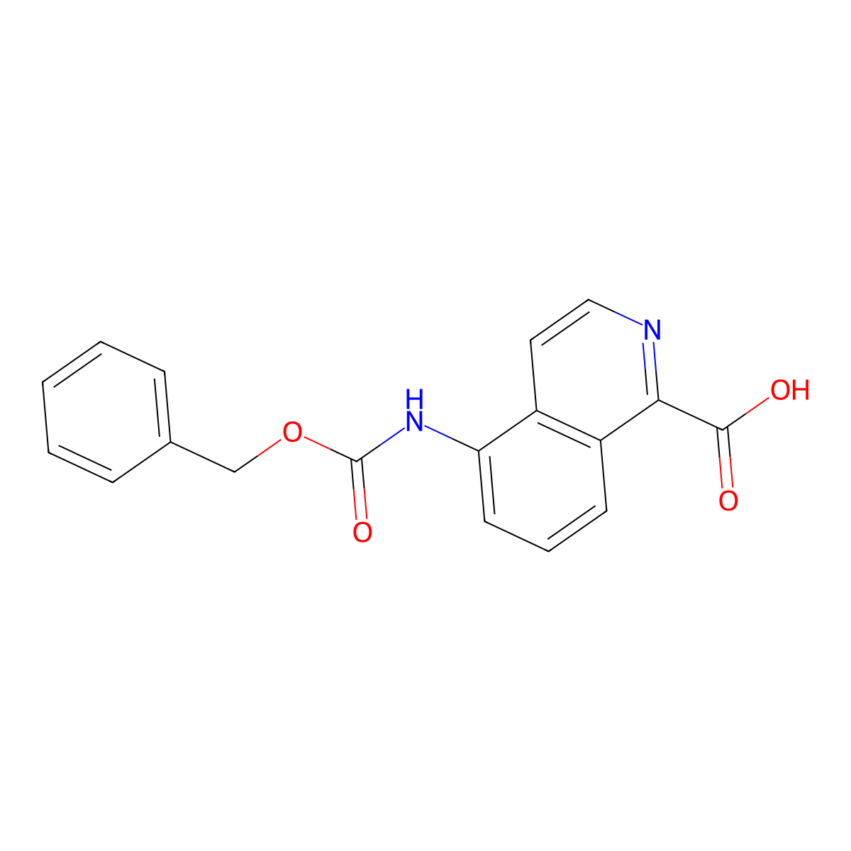 5-{[(Benzyloxy)carbonyl]amino}isoquinoline-1-carboxylic acid molecular structure, CAS 2287290-46-2