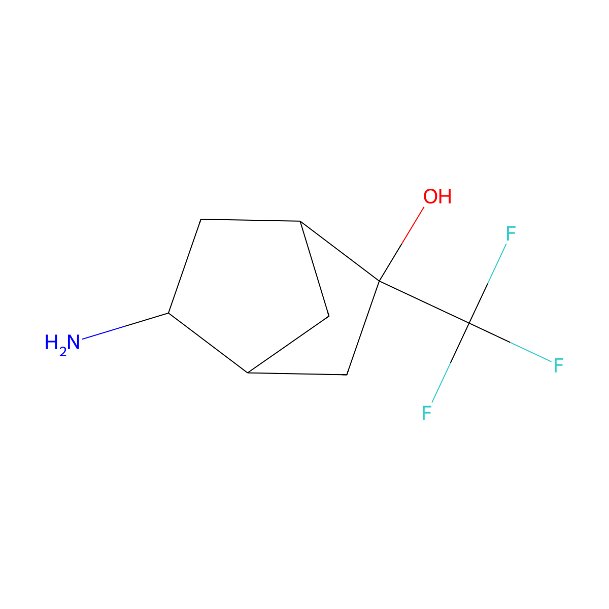 5-Amino-2-(trifluoromethyl)bicyclo[2.2.1]heptan-2-ol molecular structure, CAS 2287290-55-3