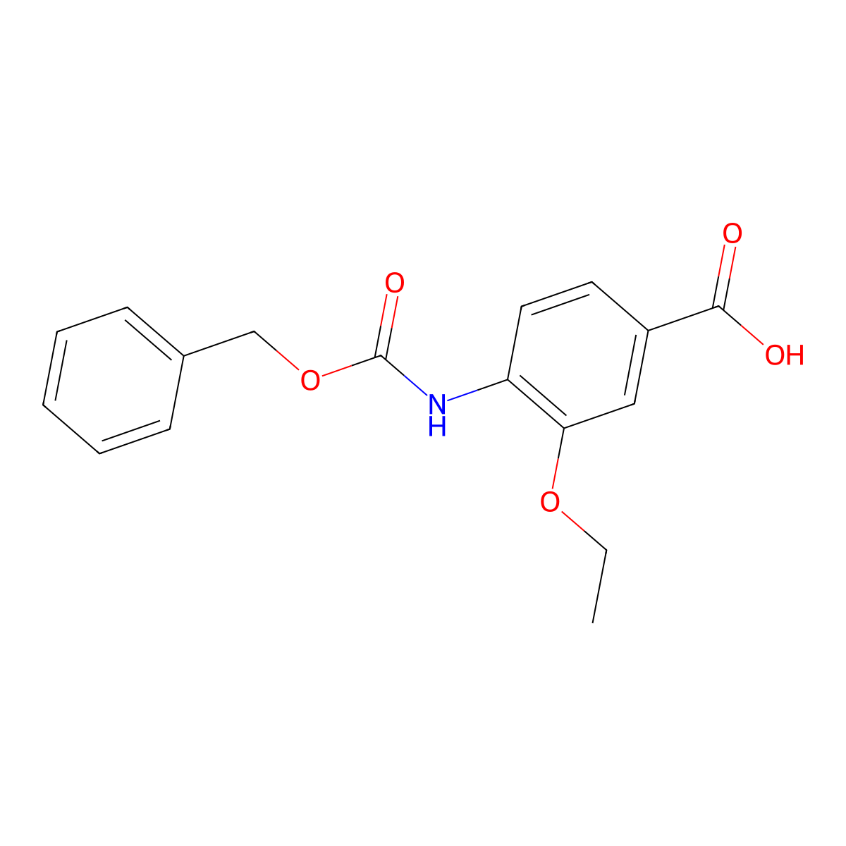 4-{[(Benzyloxy)carbonyl]amino}-3-ethoxybenzoic acid molecular structure, CAS 2287290-56-4