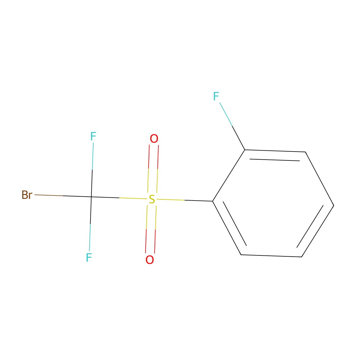 1-Bromodifluoromethanesulfonyl-2-fluorobenzene molecular structure, CAS 2287297-77-0