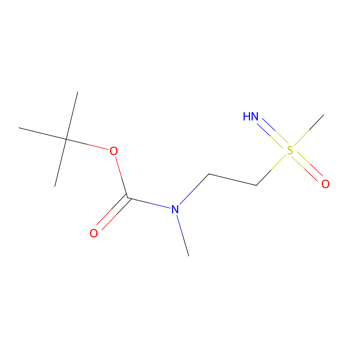 Tert-butyl N-methyl-N-[2-(methylsulfonimidoyl)ethyl]carbamate molecular structure, CAS 2287297-81-6