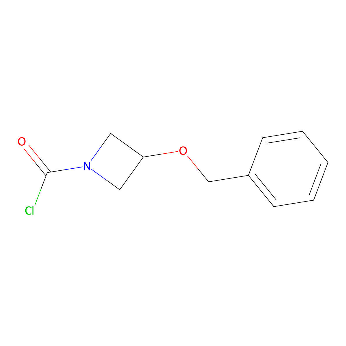 3-(Benzyloxy)azetidine-1-carbonyl chloride molecular structure, CAS 2287298-09-1