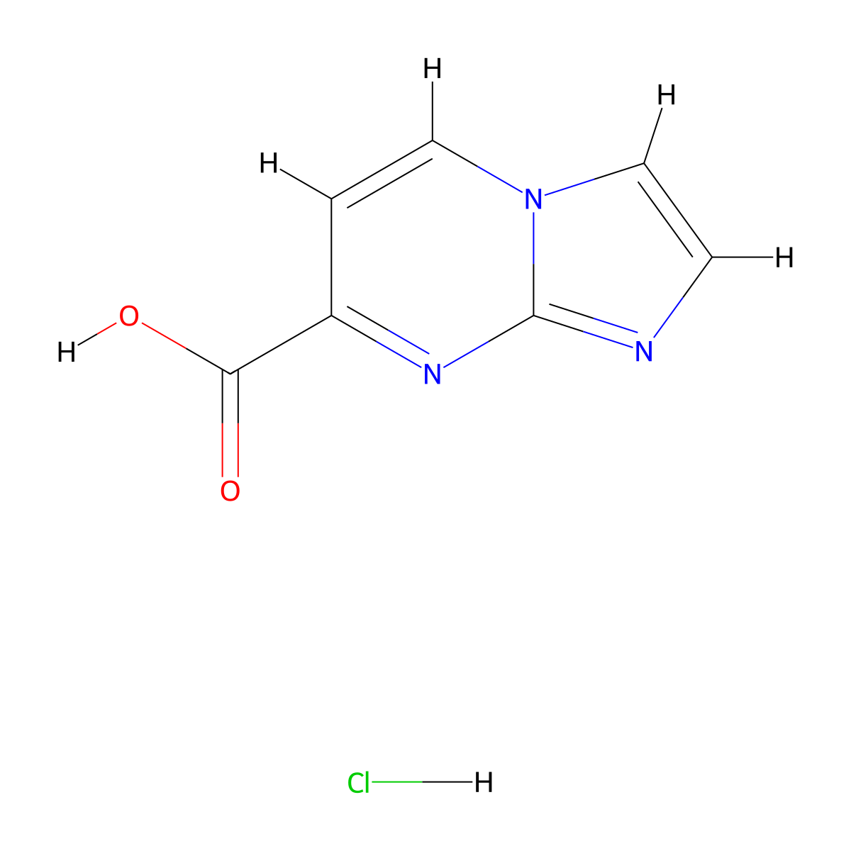 Imidazo(1,2-a)pyrimidine-7-carboxylic acid hydrochloride molecular structure, CAS 2287298-19-3