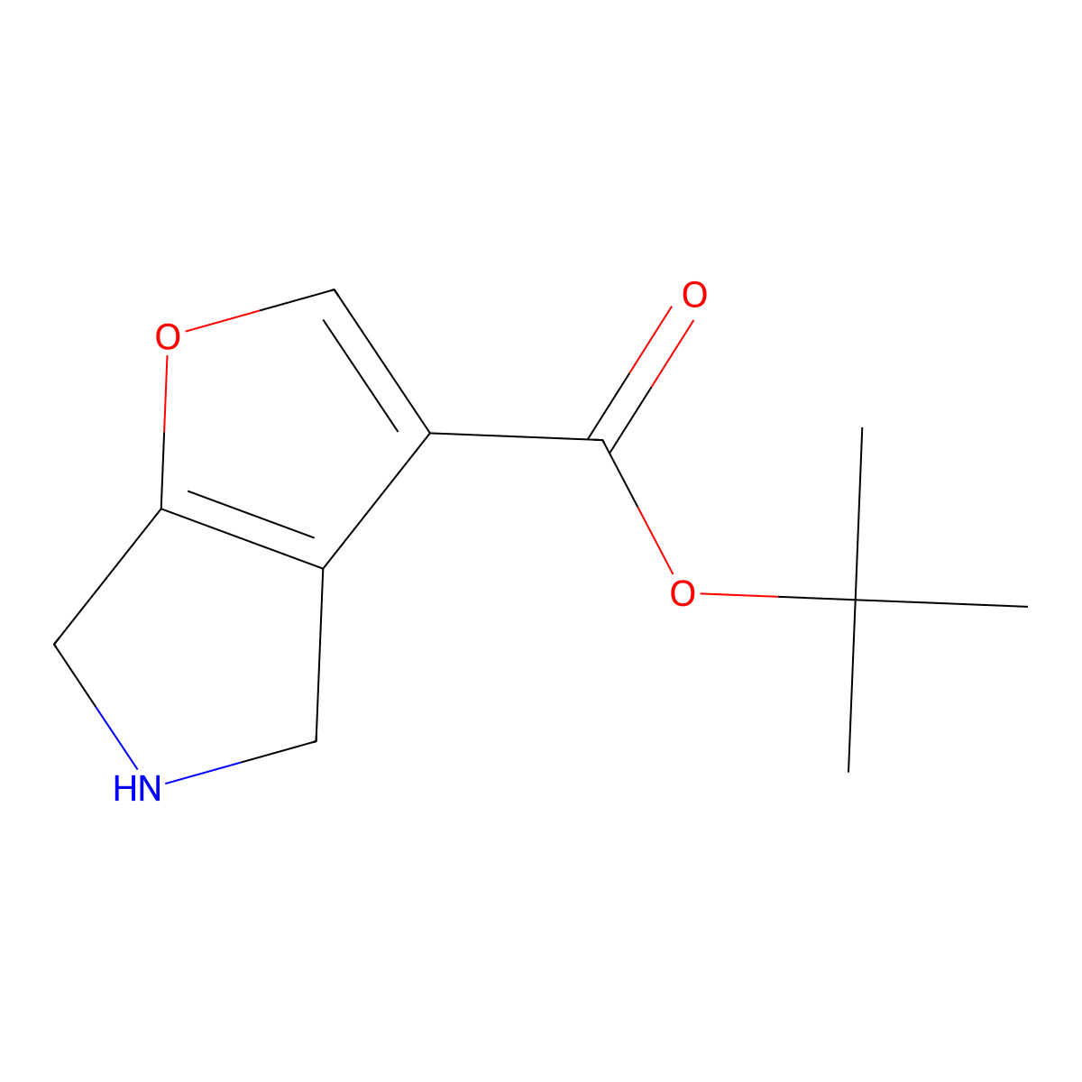 tert-butyl 4H,5H,6H-furo[2,3-c]pyrrole-3-carboxylate molecular structure, CAS 2287298-27-3
