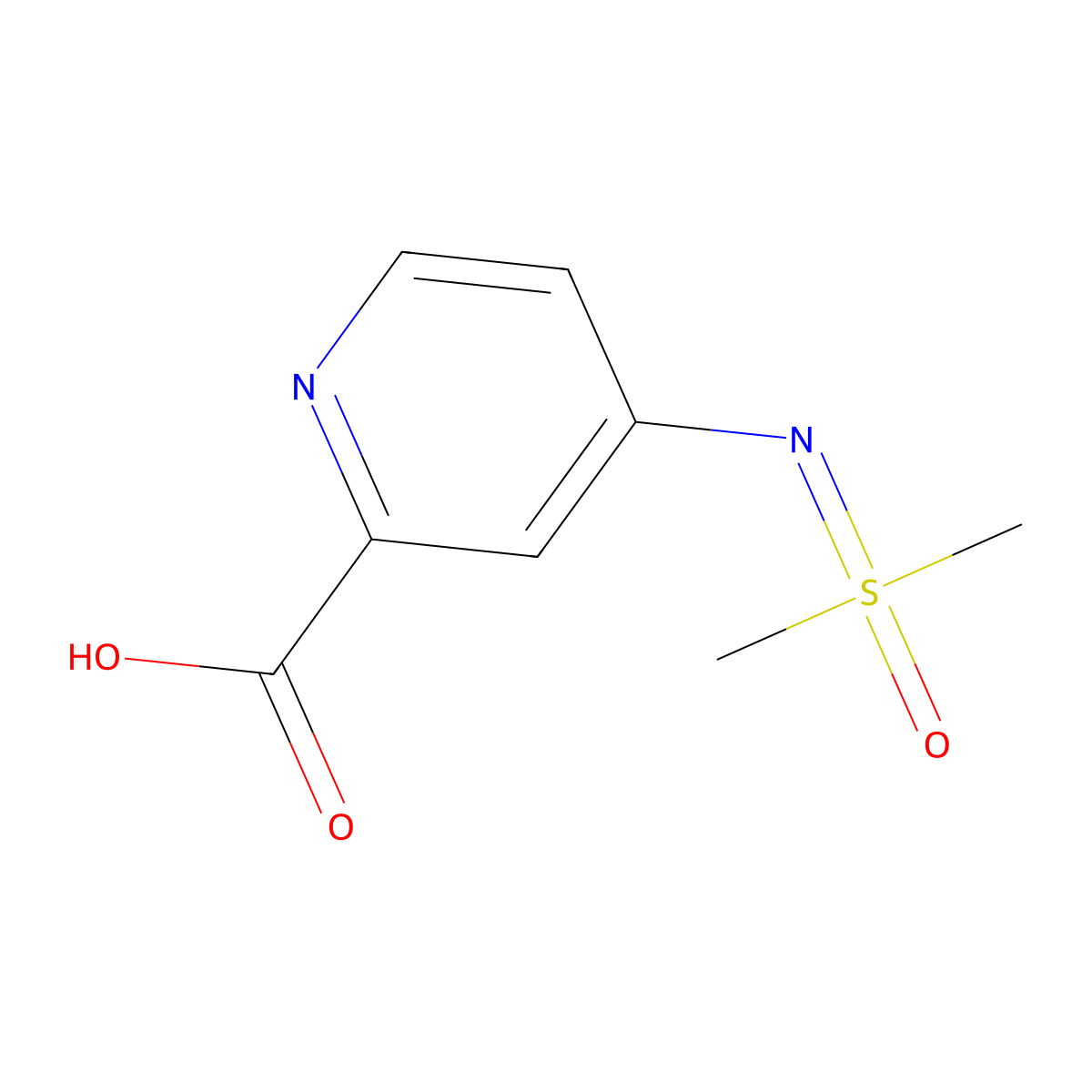 4-{[Dimethyl(oxo)-lambda6-sulfanylidene]amino}pyridine-2-carboxylicacid molecular structure, CAS 2287298-43-3