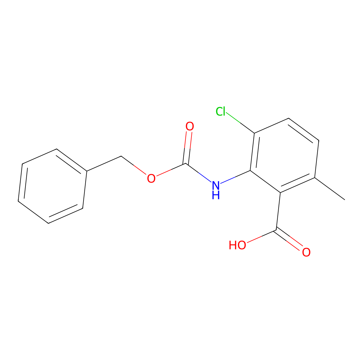 2-{[(Benzyloxy)carbonyl]amino}-3-chloro-6-methylbenzoic acid molecular structure, CAS 2287298-77-3