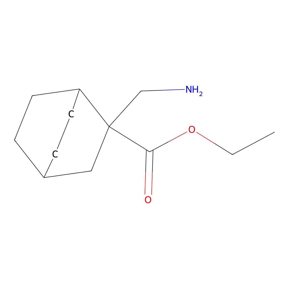 Ethyl 2-(aminomethyl)bicyclo[2.2.2]octane-2-carboxylate molecular structure, CAS 2287298-79-5