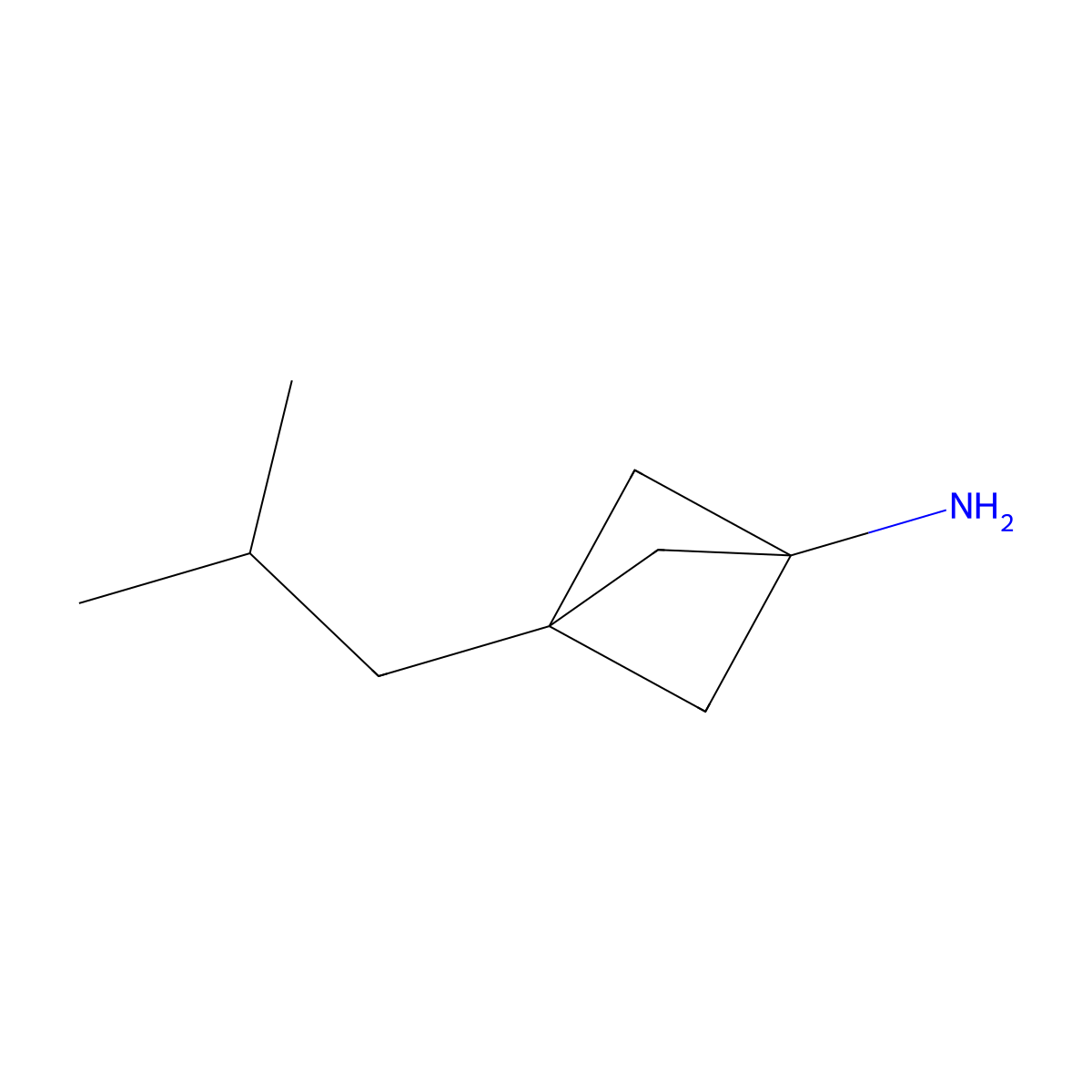 3-(2-Methylpropyl)bicyclo[1.1.1]pentan-1-amine molecular structure, CAS 2287298-87-5