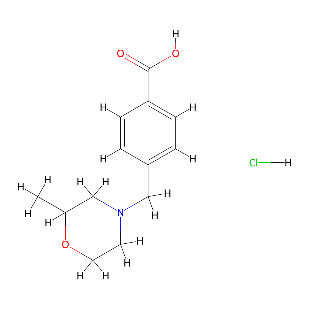 4-[(2-Methylmorpholin-4-yl)methyl]benzoic acid hydrochloride molecular structure, CAS 2287298-88-6