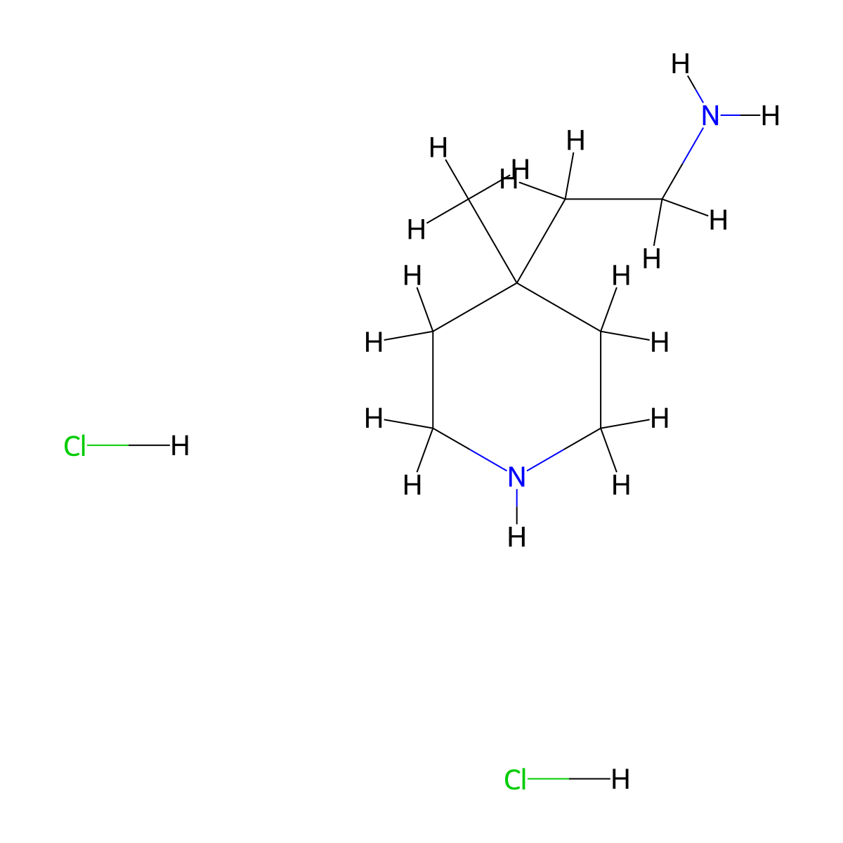 2-(4-Methylpiperidin-4-yl)ethan-1-amine dihydrochloride molecular structure, CAS 2287298-91-1