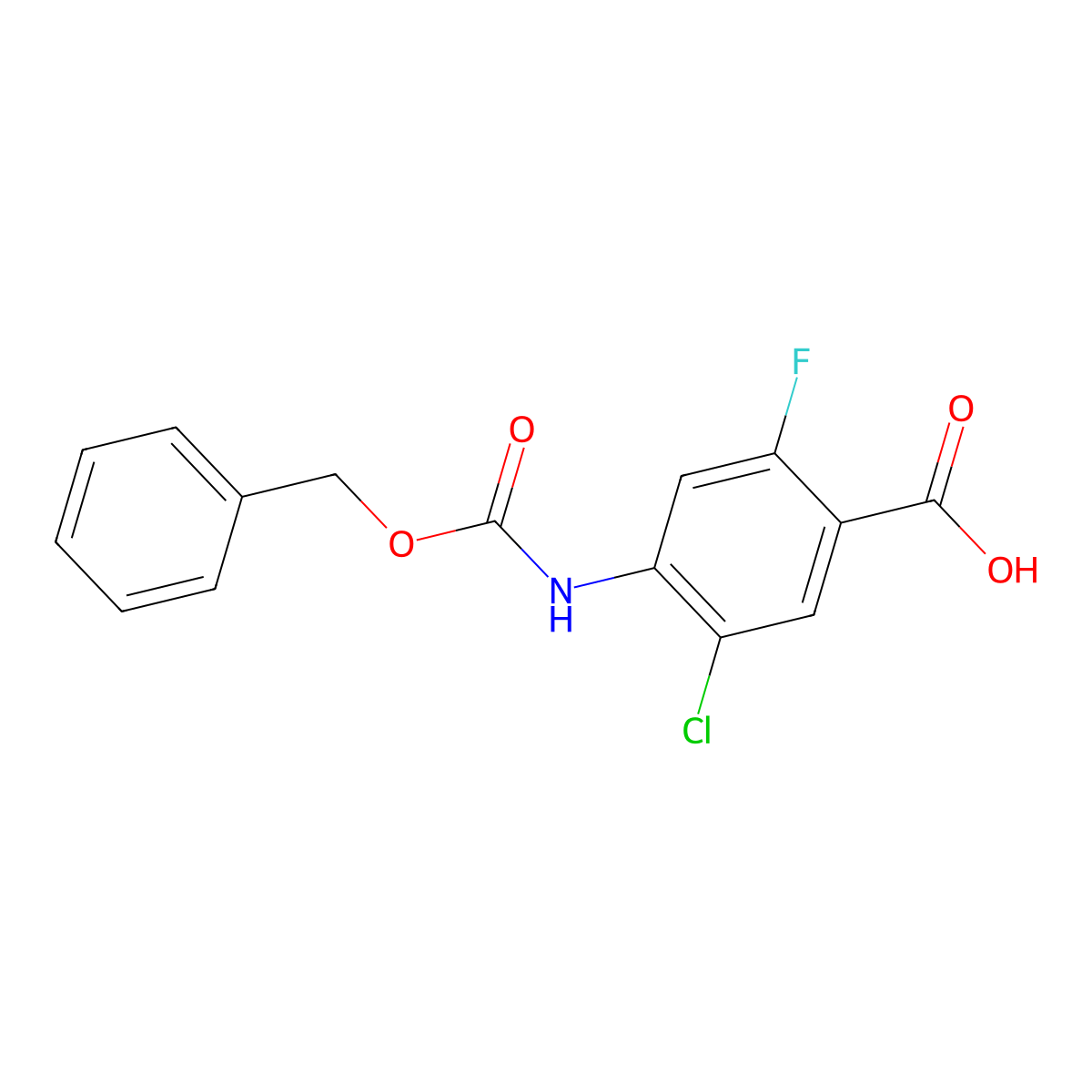 4-{[(Benzyloxy)carbonyl]amino}-5-chloro-2-fluorobenzoic acid molecular structure, CAS 2287299-09-4