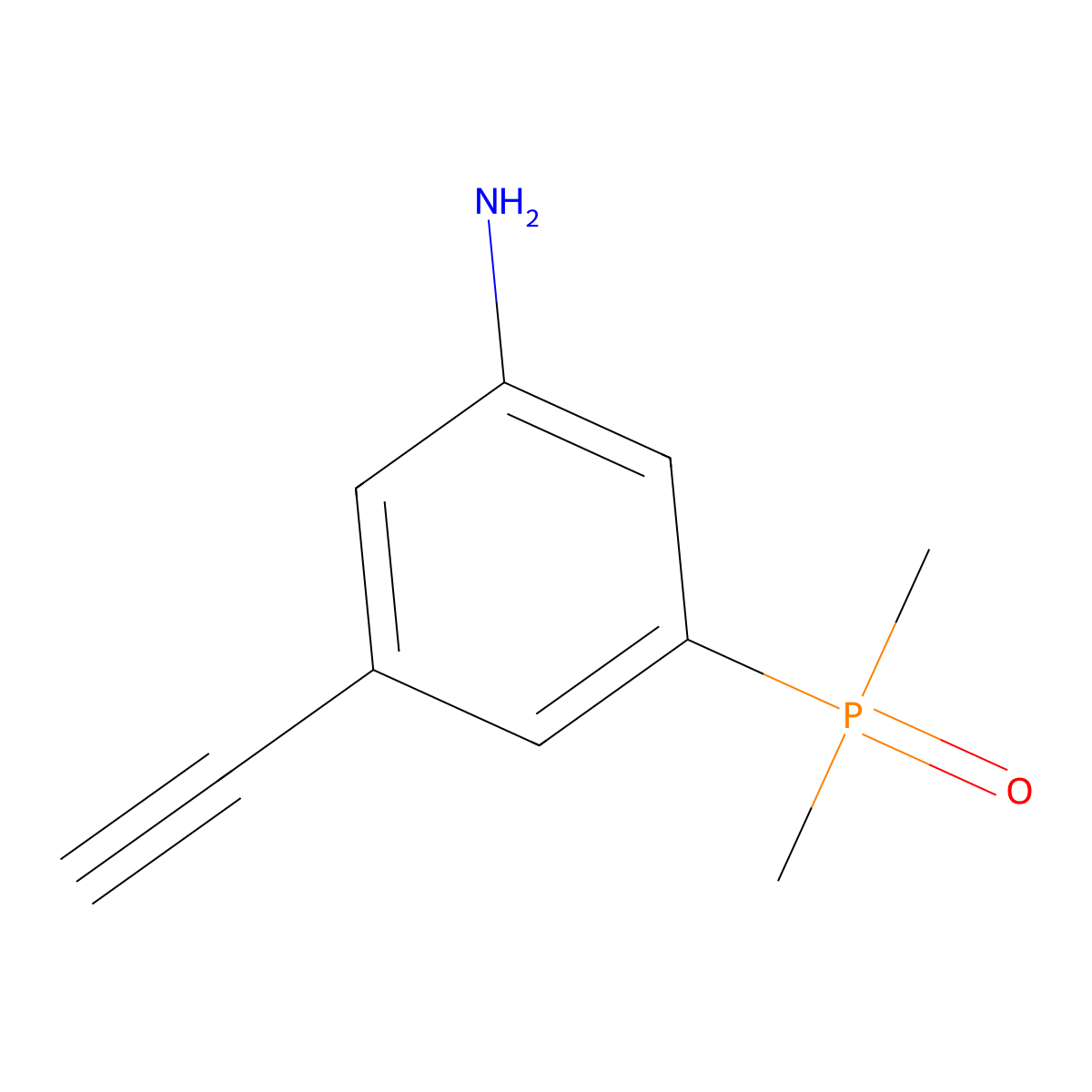 3-(Dimethylphosphoryl)-5-ethynylaniline molecular structure, CAS 2287299-64-1
