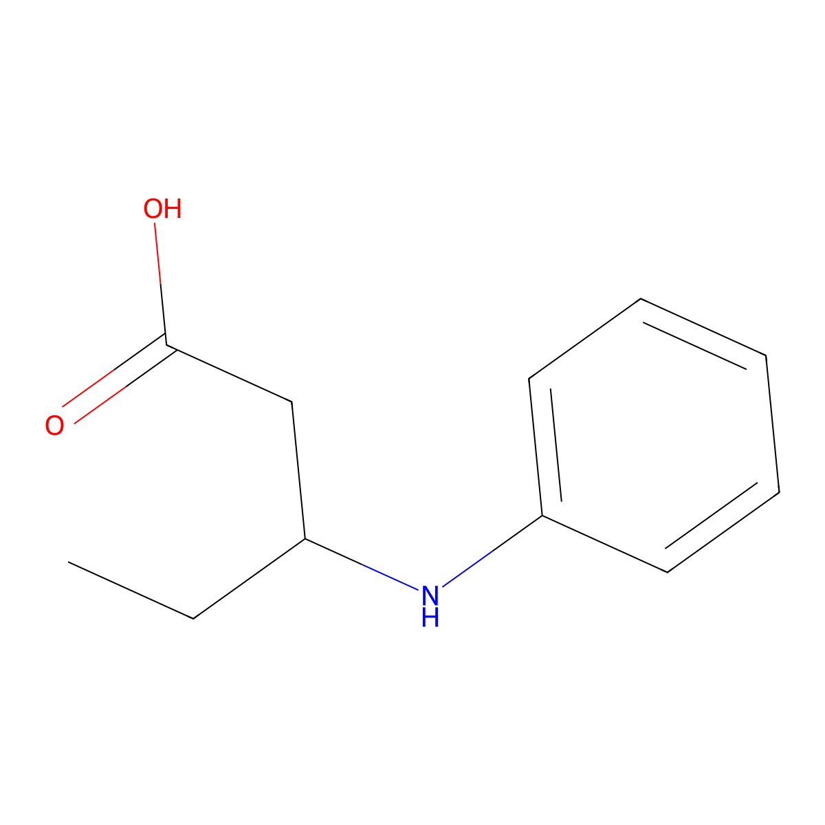 3-(Phenylamino)pentanoic acid molecular structure, CAS 228730-86-7