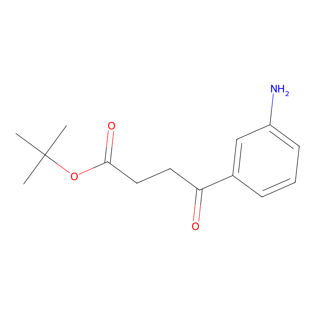 Tert-butyl 4-(3-aminophenyl)-4-oxobutanoate molecular structure, CAS 2287300-13-2