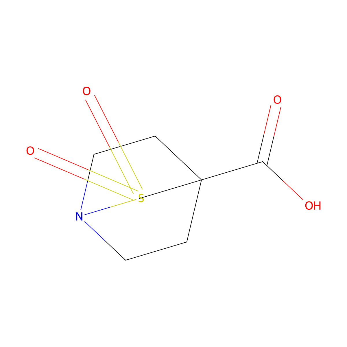 2,2-Dioxo-2lambda6-thia-1-azabicyclo[2.2.2]octane-4-carboxylic acid molecular structure, CAS 2287300-30-3