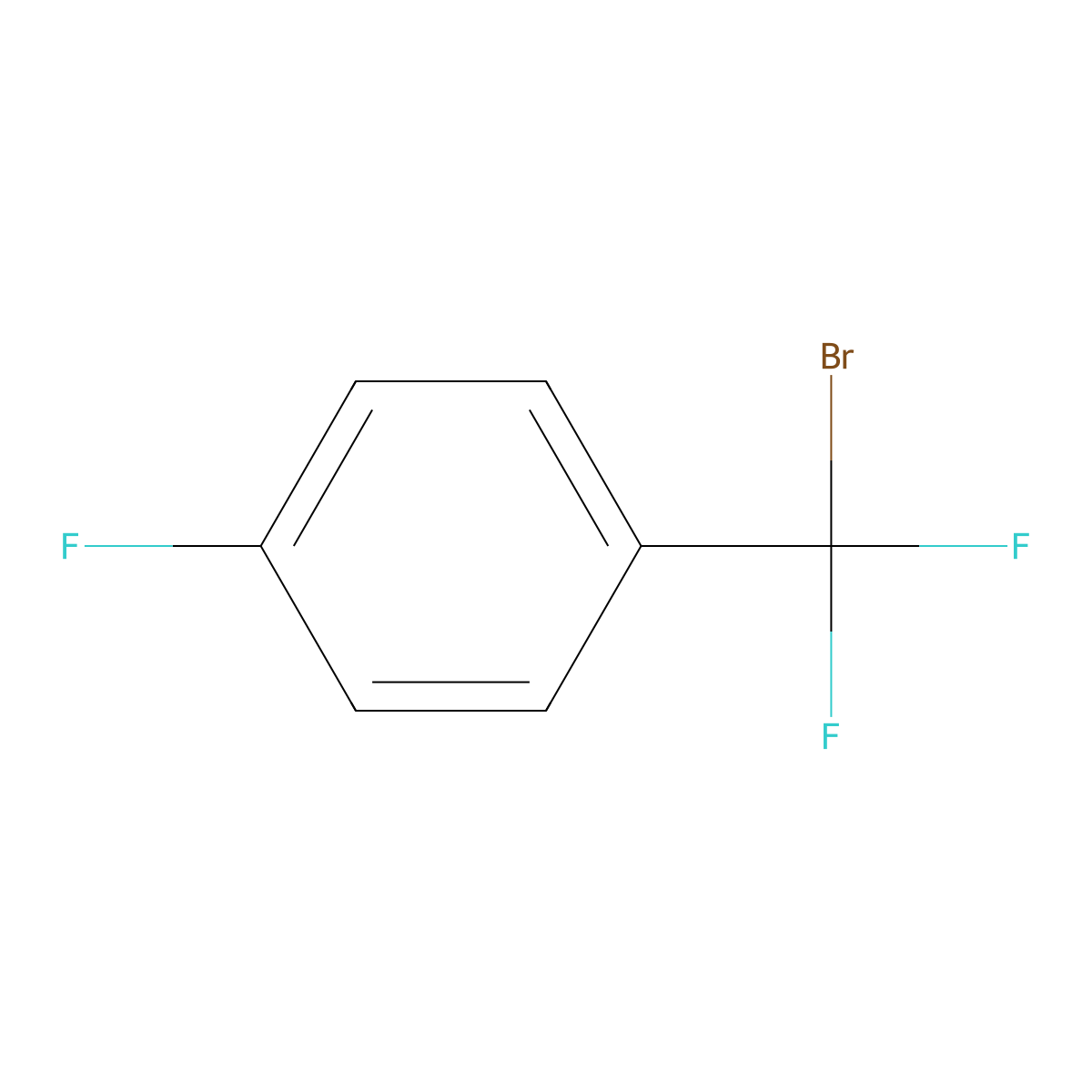 1-(Bromodifluoromethyl)-4-fluorobenzene molecular structure, CAS 2287300-31-4