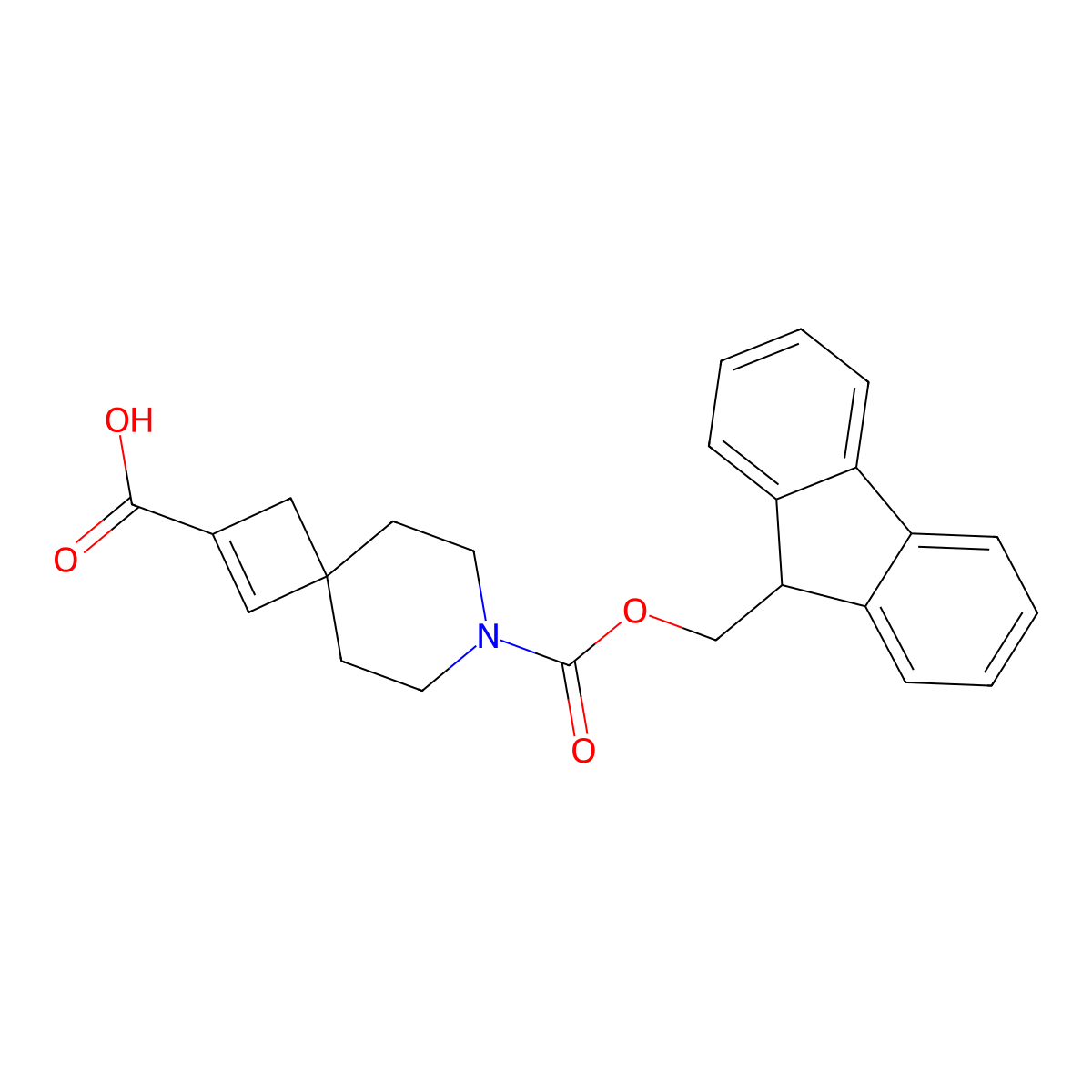 7-{[(9H-fluoren-9-yl)methoxy]carbonyl}-7-azaspiro[3.5]non-1-ene-2-carboxylic acid molecular structure, CAS 2287300-33-6