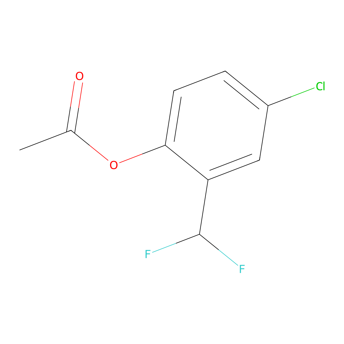 4-Chloro-2-(difluoromethyl)phenyl acetate molecular structure, CAS 2287300-47-2