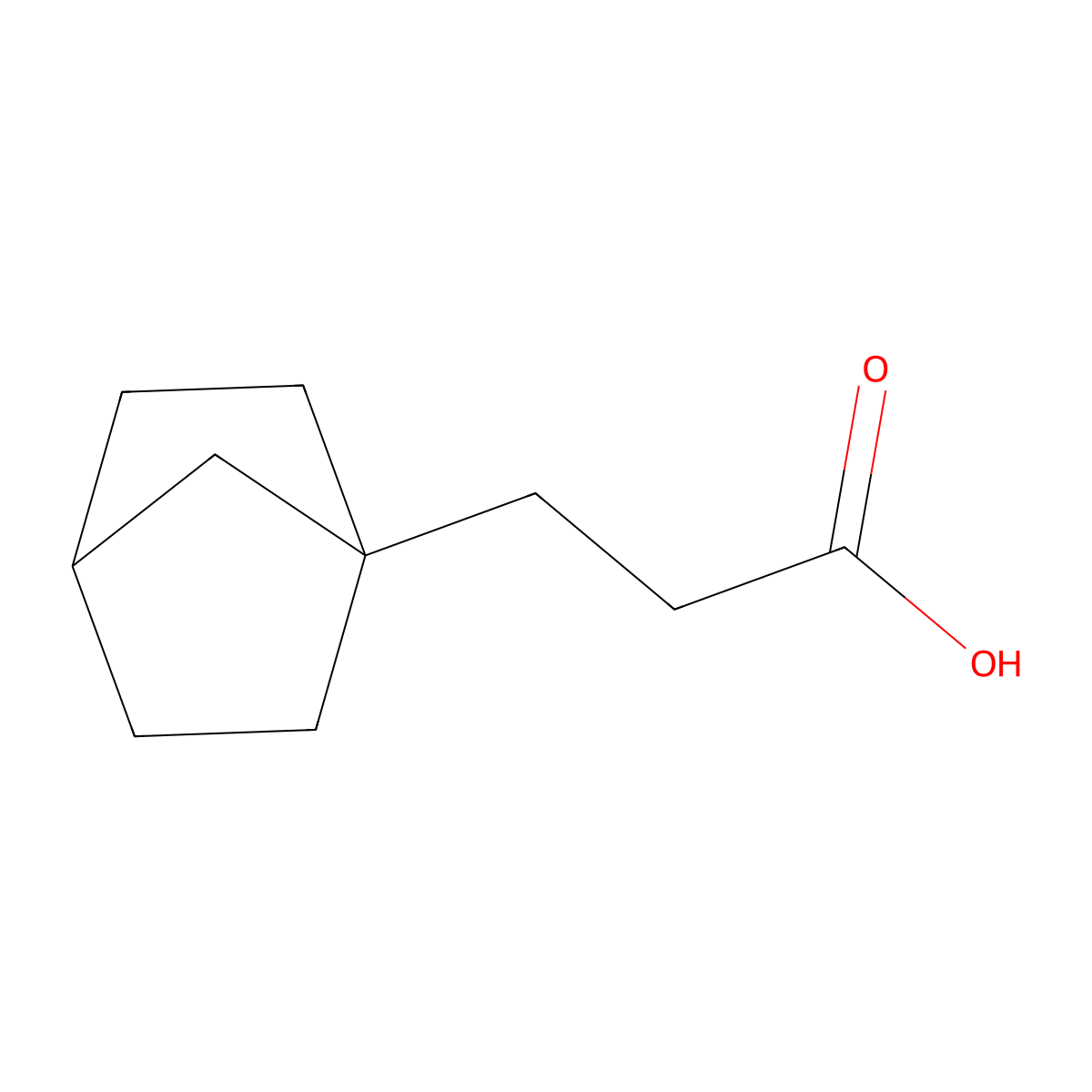 3-{Bicyclo[2.2.1]heptan-1-yl}propanoic acid molecular structure, CAS 2287300-49-4