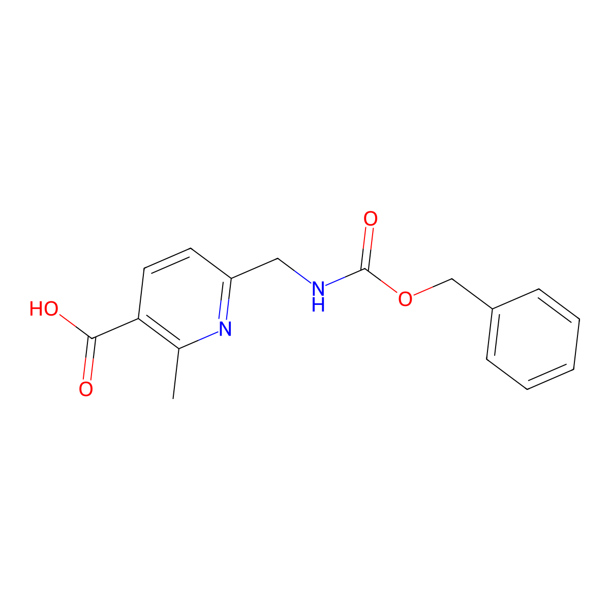 6-({[(Benzyloxy)carbonyl]amino}methyl)-2-methylpyridine-3-carboxylic acid molecular structure, CAS 2287300-50-7