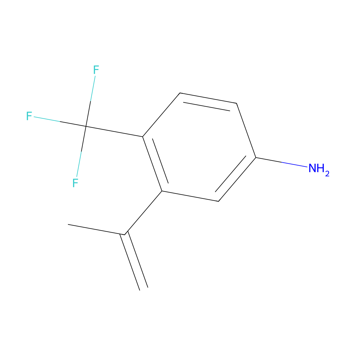 3-(Prop-1-en-2-yl)-4-(trifluoromethyl)aniline molecular structure, CAS 2287300-75-6