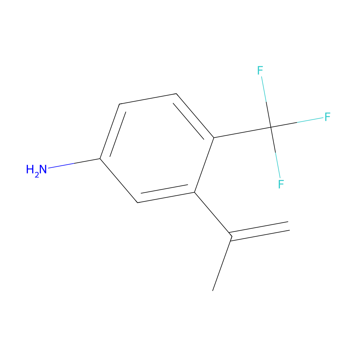 3-(Prop-1-en-2-yl)-4-(trifluoromethyl)aniline molecular structure, CAS 2287300-75-6