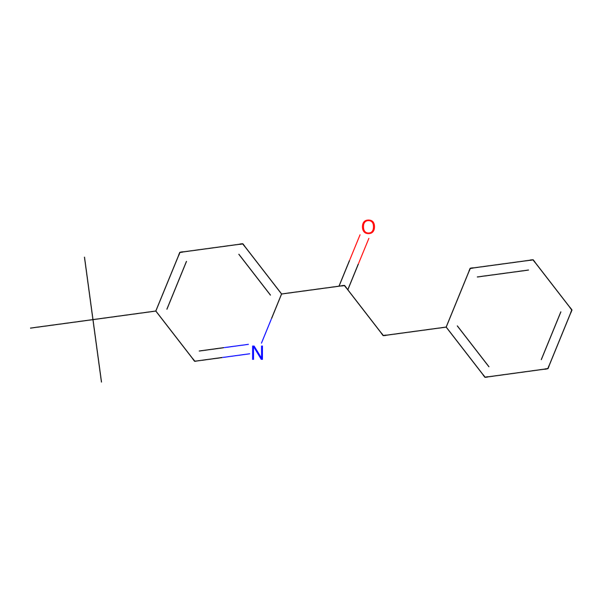1-(5-Tert-butylpyridin-2-yl)-2-phenylethan-1-one molecular structure, CAS 2287300-84-7