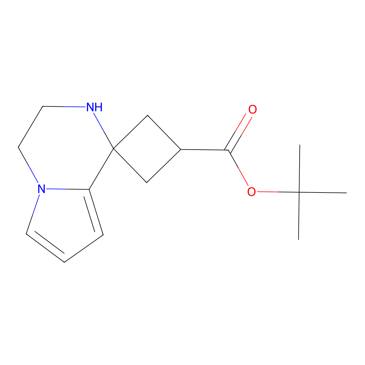 tert-butyl 3',4'-dihydro-2'H-spiro[cyclobutane-1,1'-pyrrolo[1,2-a]pyrazine]-3-carboxylate molecular structure, CAS 2287300-94-9