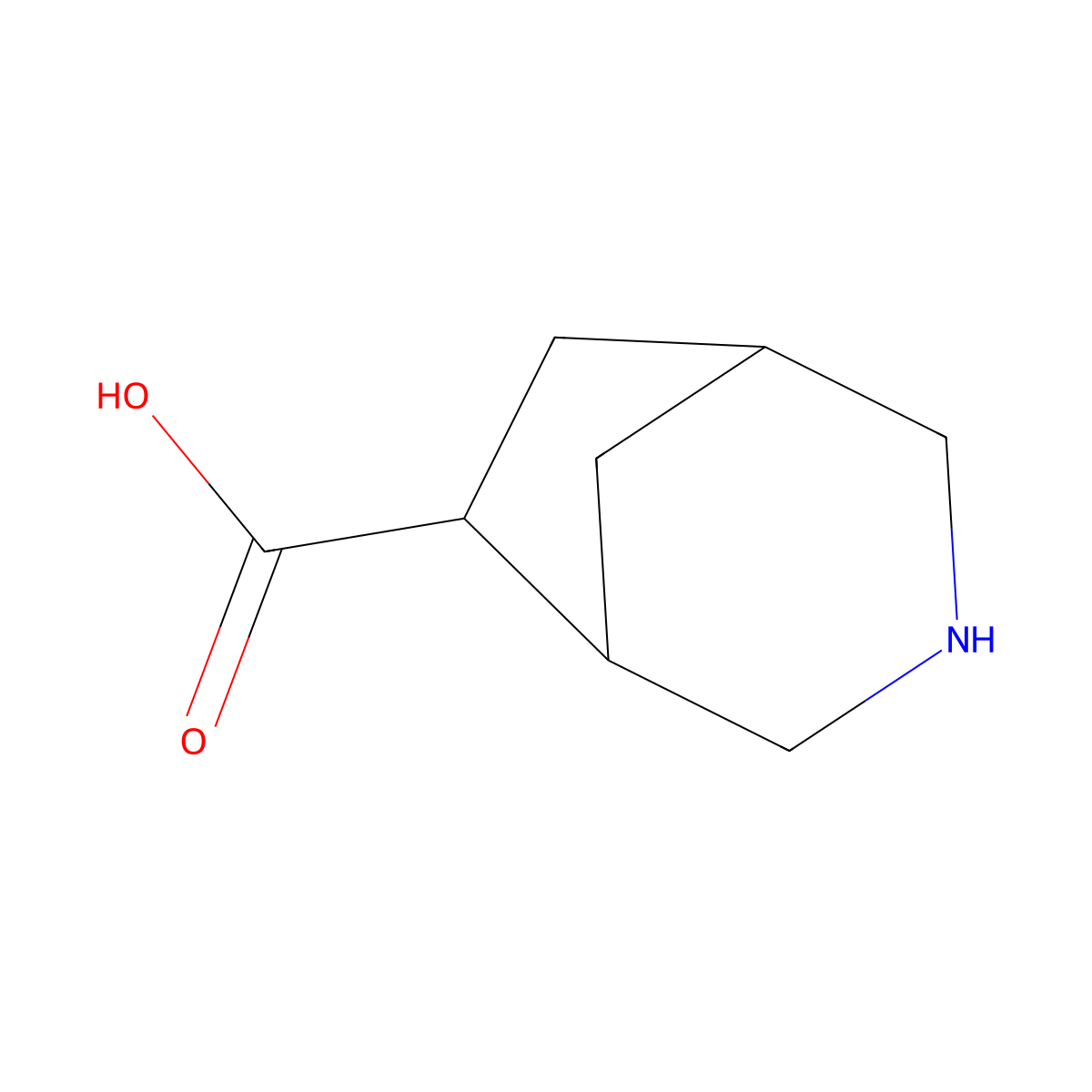 3-Azabicyclo[3.2.1]octane-6-carboxylic acid molecular structure, CAS 2287301-20-4