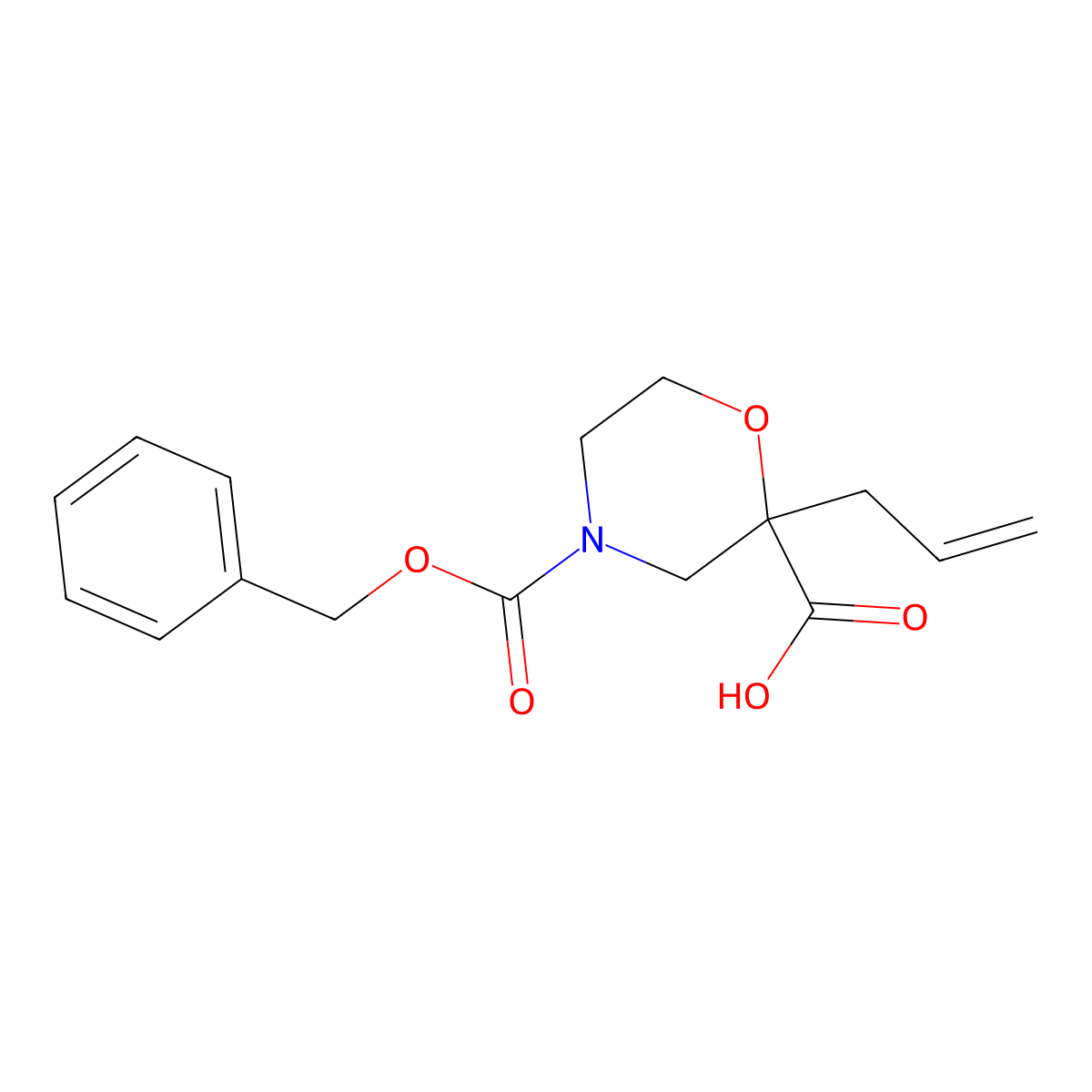 4-[(Benzyloxy)carbonyl]-2-(prop-2-en-1-yl)morpholine-2-carboxylic acid molecular structure, CAS 2287301-28-2