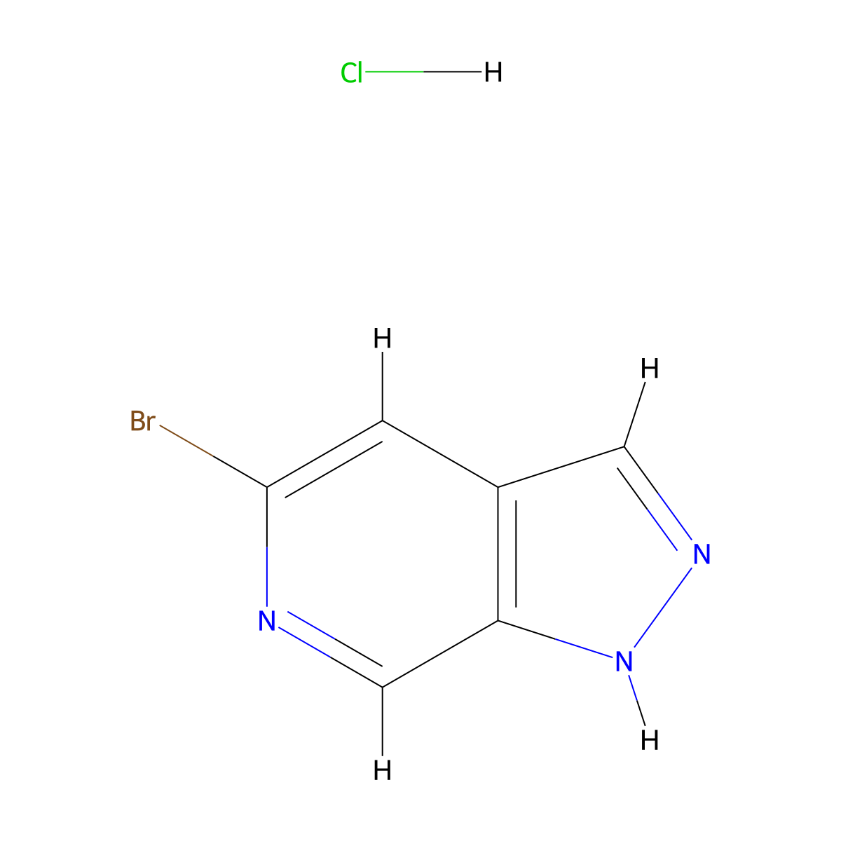 5-bromo-1H-pyrazolo[3,4-c]pyridine hydrochloride molecular structure, CAS 2287301-41-9