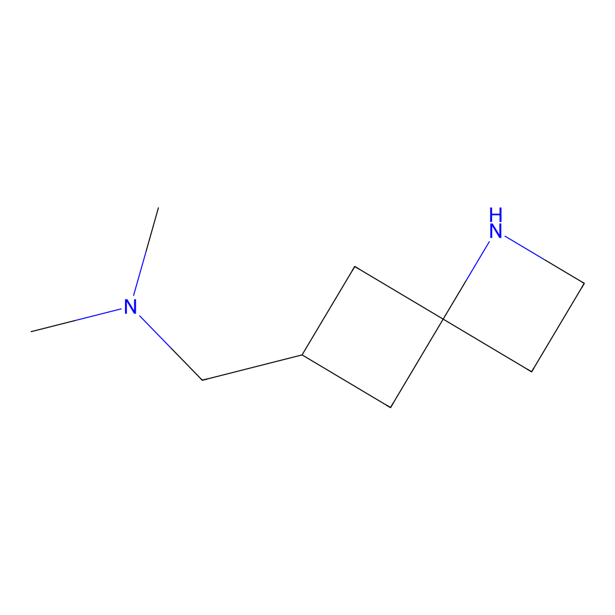 ({1-Azaspiro[3.3]heptan-6-yl}methyl)dimethylamine molecular structure, CAS 2287301-99-7