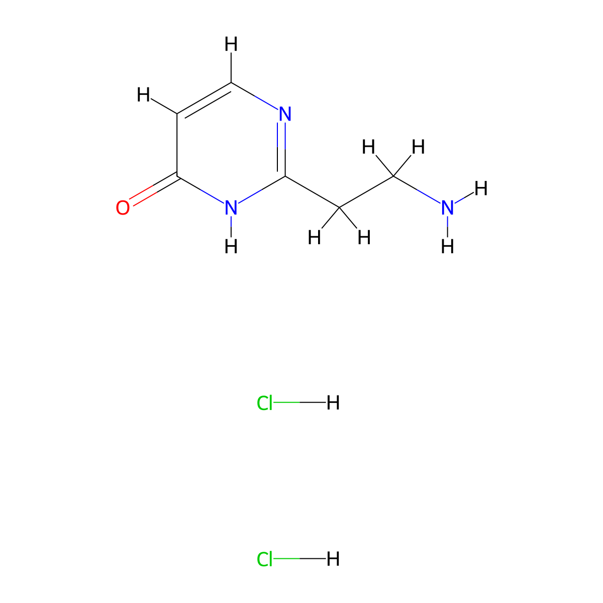 2-(2-Aminoethyl)-3,4-dihydropyrimidin-4-one dihydrochloride molecular structure, CAS 2287302-30-9