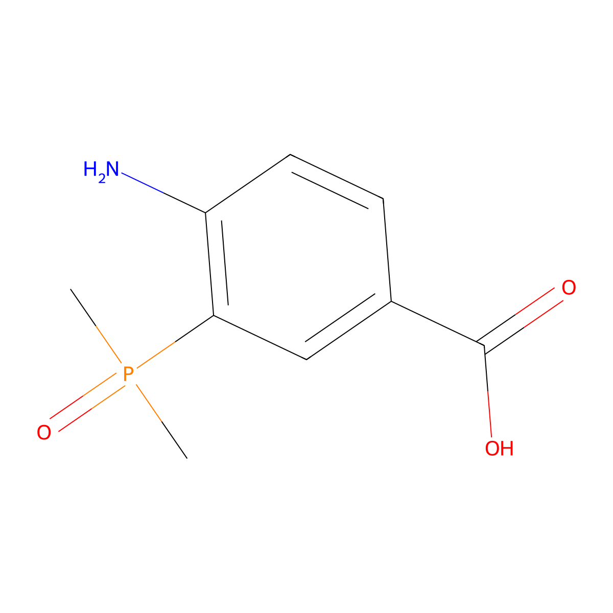 4-Amino-3-(dimethylphosphoryl)benzoic acid molecular structure, CAS 2287302-62-7