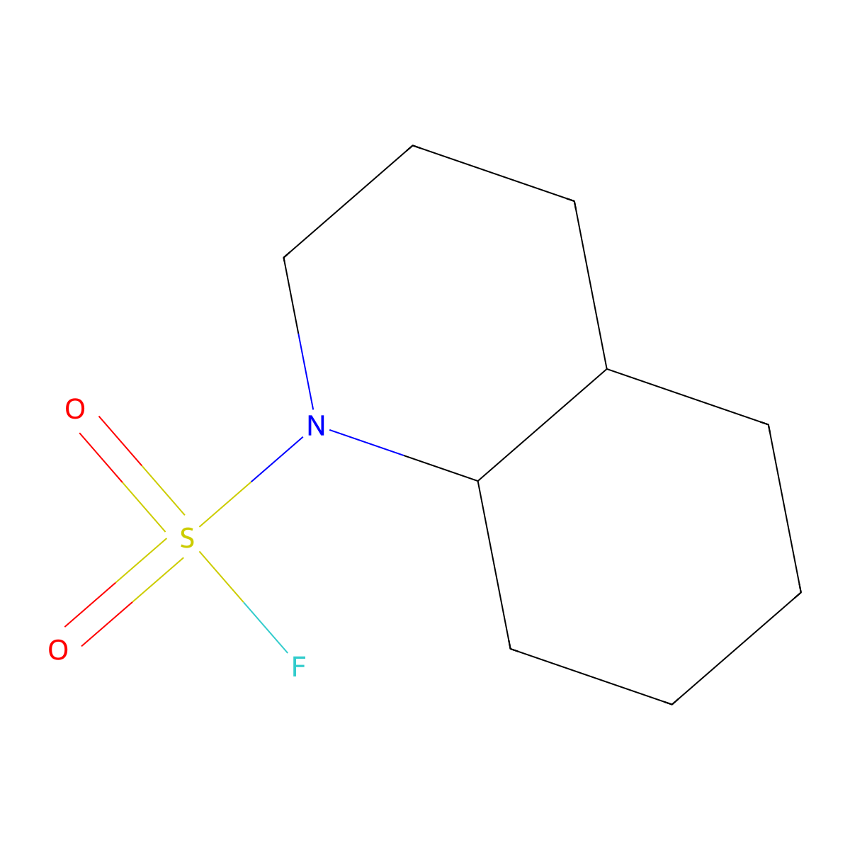 Decahydroquinoline-1-sulfonylfluoride molecular structure, CAS 2287302-63-8