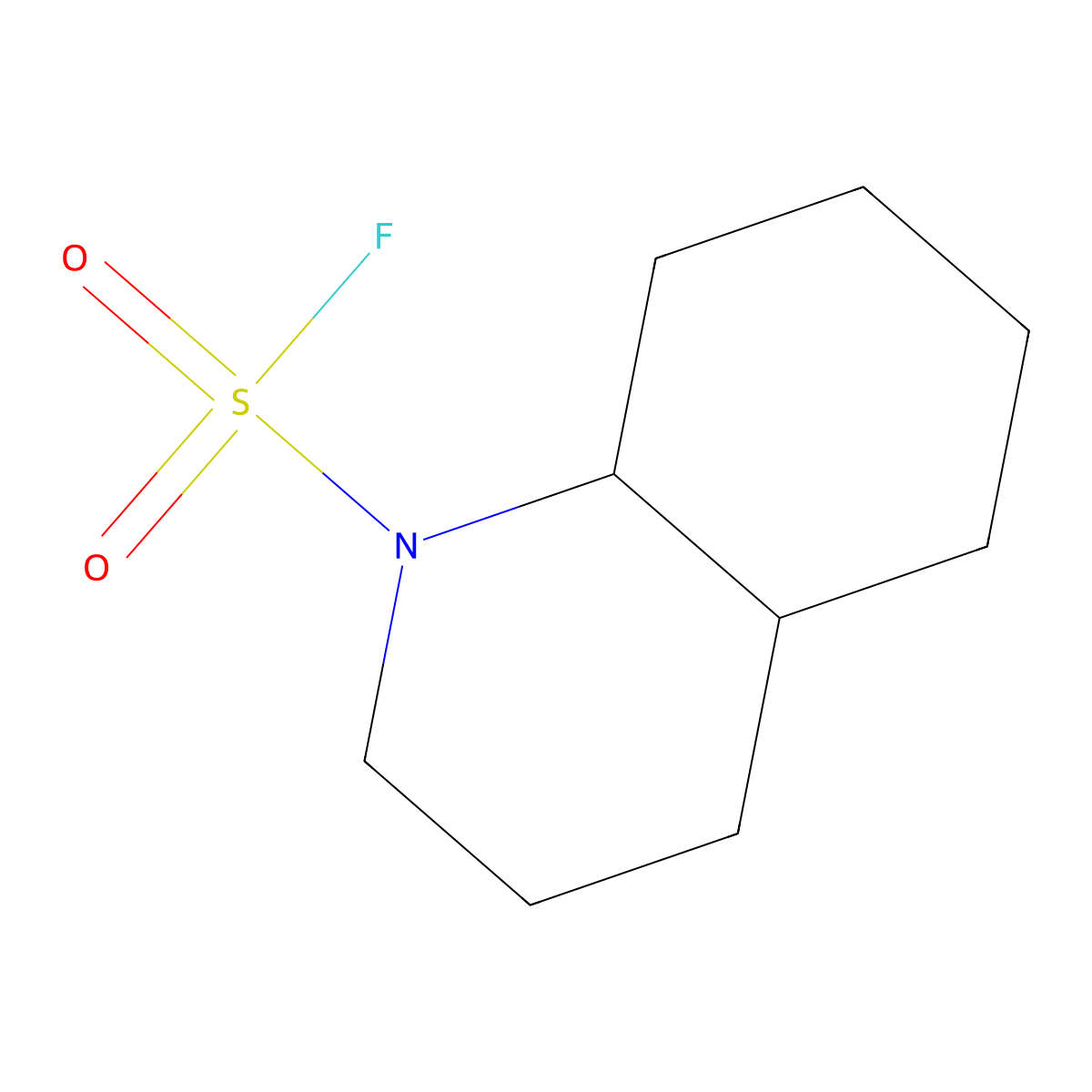 Decahydroquinoline-1-sulfonylfluoride molecular structure, CAS 2287302-63-8