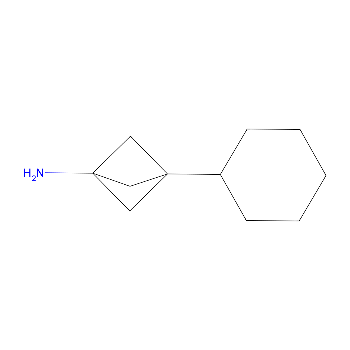3-Cyclohexylbicyclo[1.1.1]pentan-1-amine molecular structure, CAS 2287302-73-0
