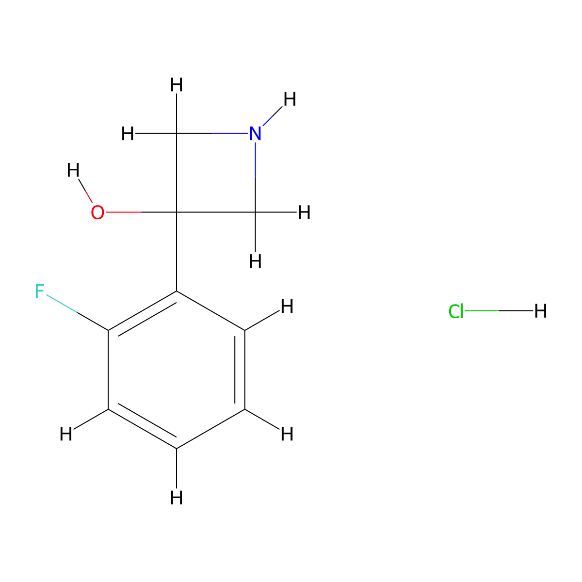 3-(2-Fluorophenyl)azetidin-3-ol hydrochloride molecular structure, CAS 2287309-85-5