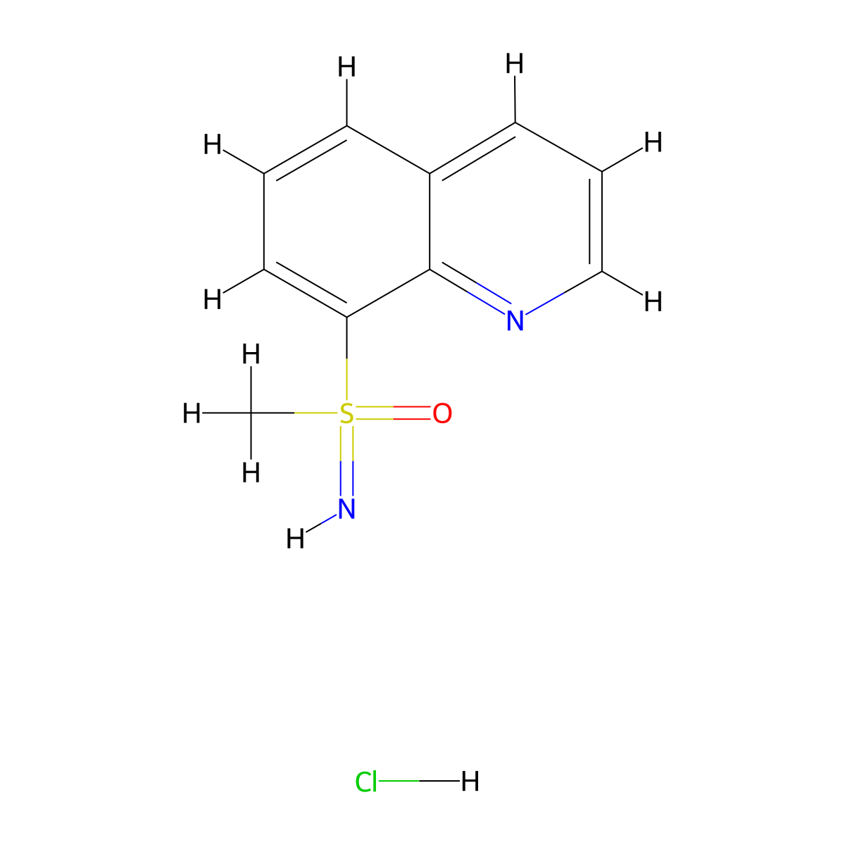 Imino(methyl)(quinolin-8-yl)-lambda6-sulfanone hydrochloride molecular structure, CAS 2287309-88-8