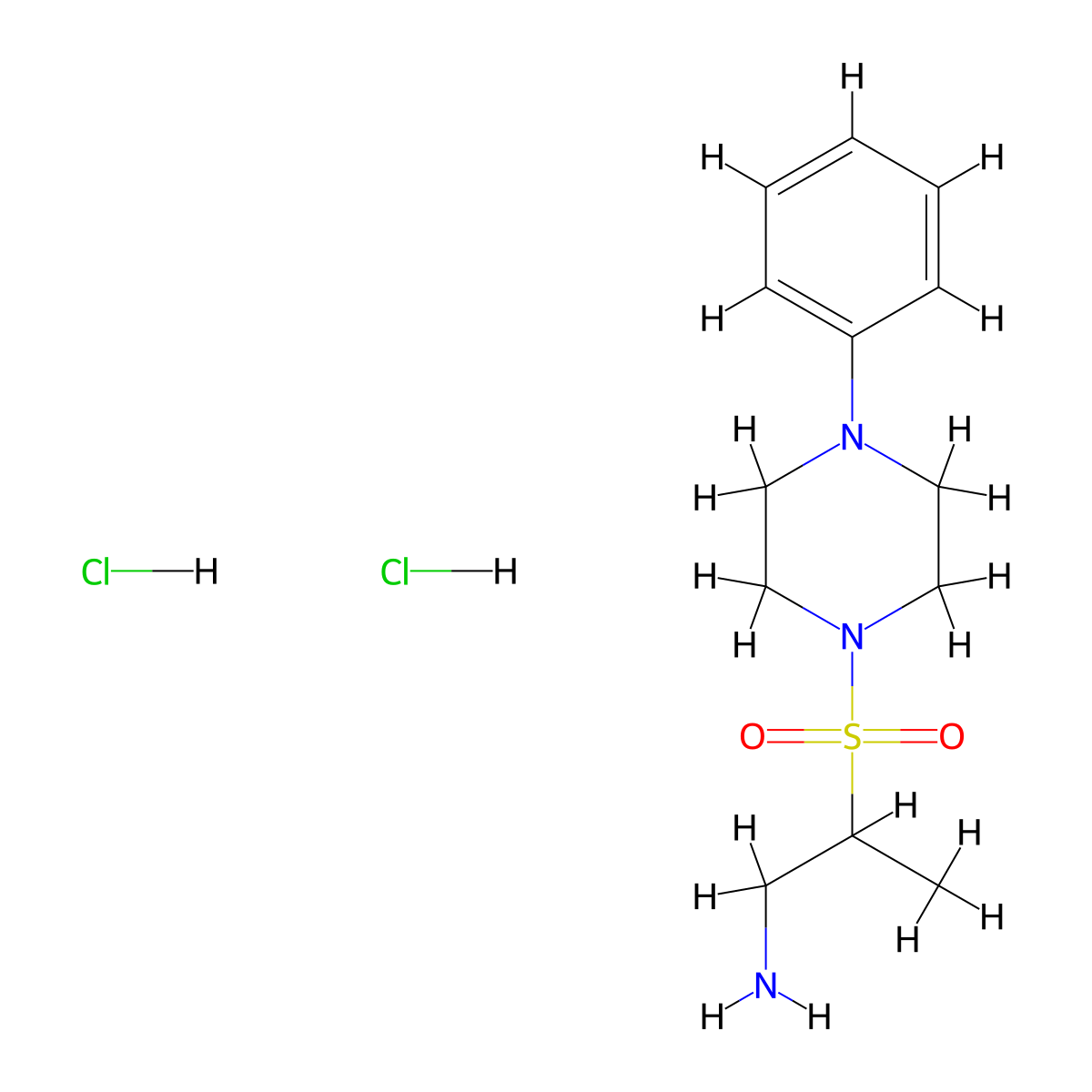 2-(4-Phenylpiperazin-1-yl)sulfonylpropan-1-amine;dihydrochloride molecular structure, CAS 2287309-93-5