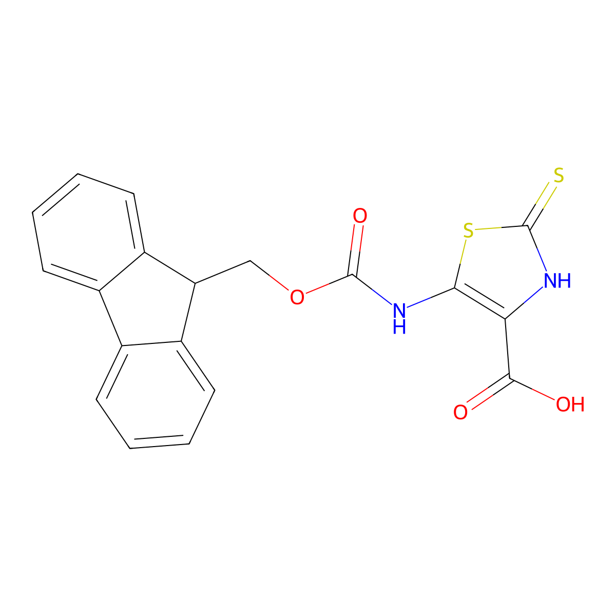 5-({[(9H-fluoren-9-yl)methoxy]carbonyl}amino)-2-sulfanyl-1,3-thiazole-4-carboxylic acid molecular structure, CAS 2287310-19-2