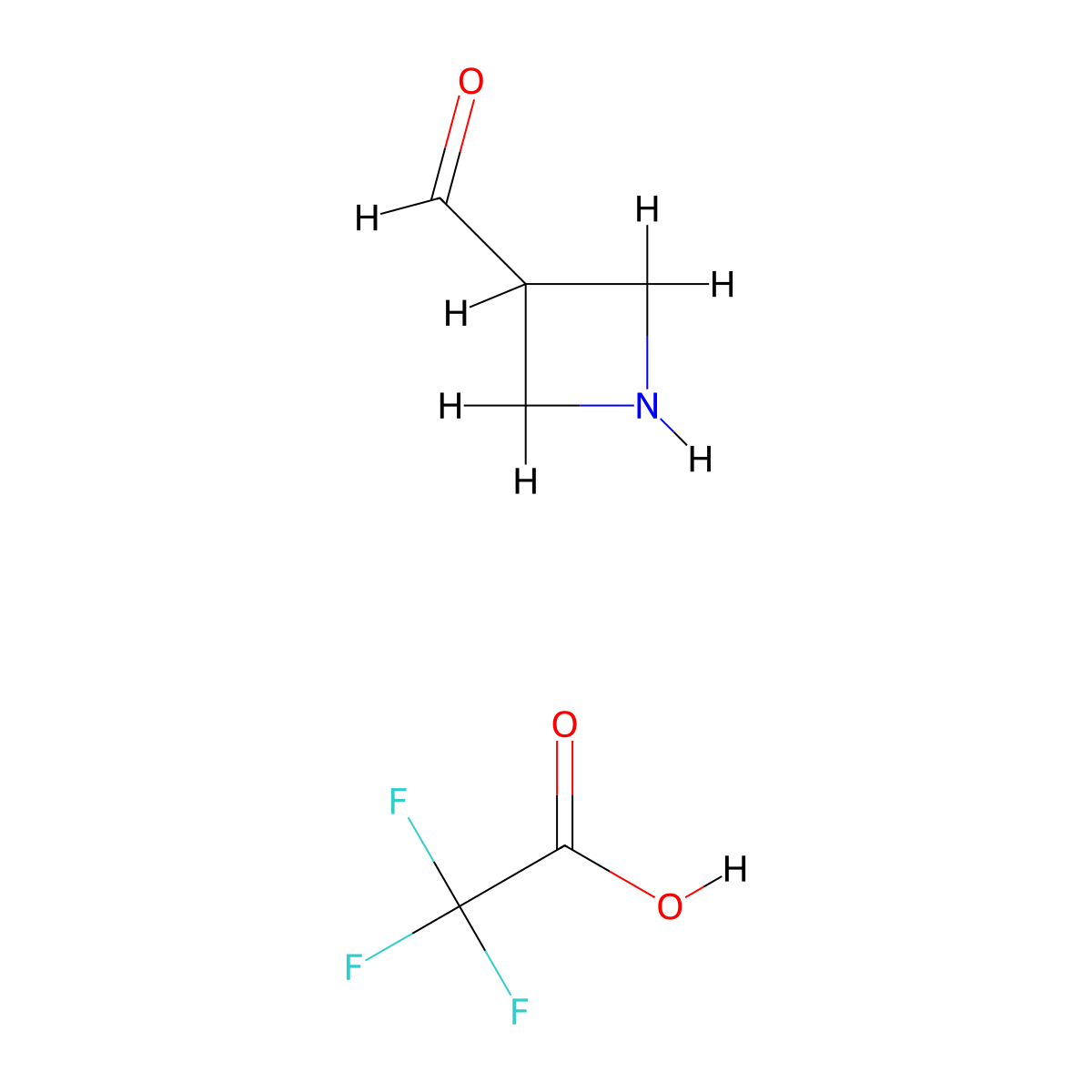 Azetidine-3-carbaldehyde,trifluoroaceticacid molecular structure, CAS 2287310-47-6