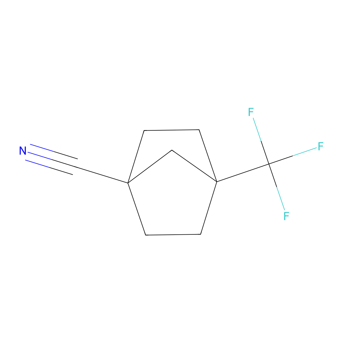 4-(Trifluoromethyl)bicyclo[2.2.1]heptane-1-carbonitrile molecular structure, CAS 2287310-57-8