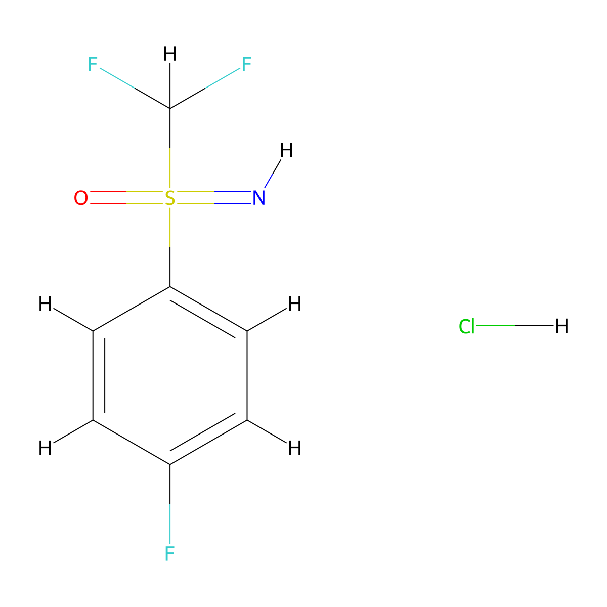 (Difluoromethyl)(4-fluorophenyl)imino-lambda6-sulfanonehydrochloride molecular structure, CAS 2287310-66-9