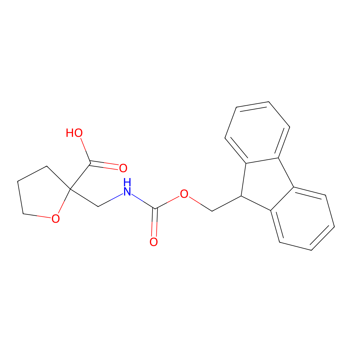 2-({[(9H-fluoren-9-ylmethoxy)carbonyl]amino}methyl)oxolane-2-carboxylic acid molecular structure, CAS 2287311-12-8