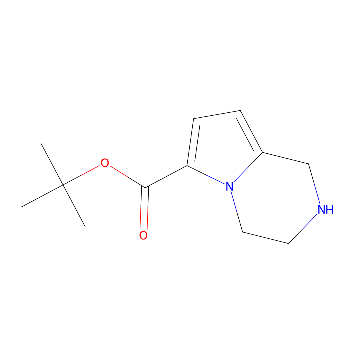 tert-butyl 1H,2H,3H,4H-pyrrolo[1,2-a]pyrazine-6-carboxylate molecular structure, CAS 2287311-15-1