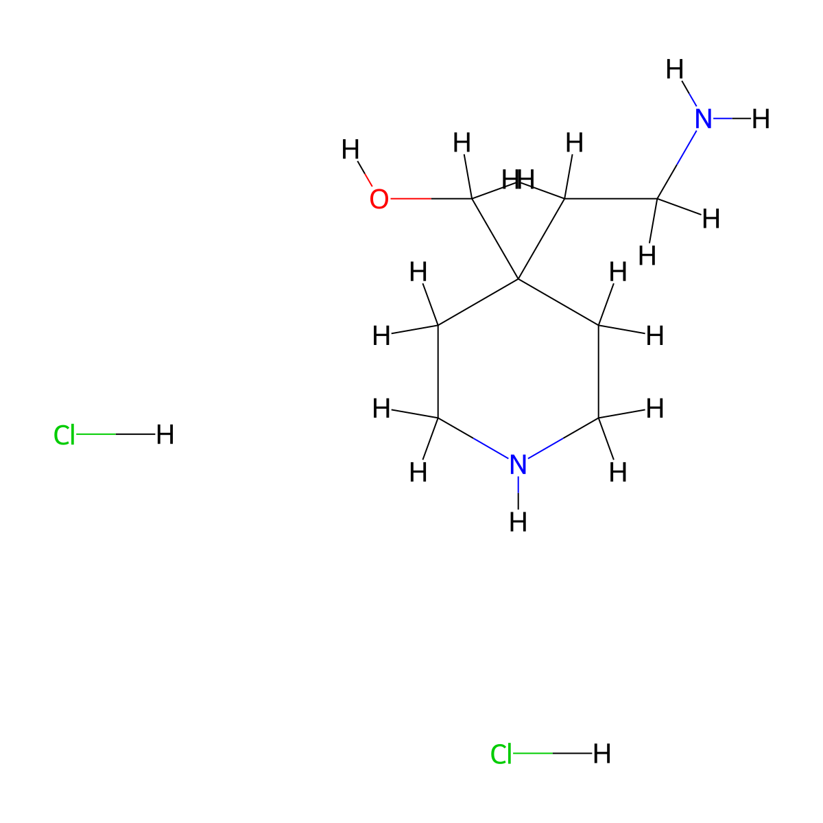 [4-(2-Aminoethyl)piperidin-4-yl]methanol dihydrochloride molecular structure, CAS 2287311-65-1