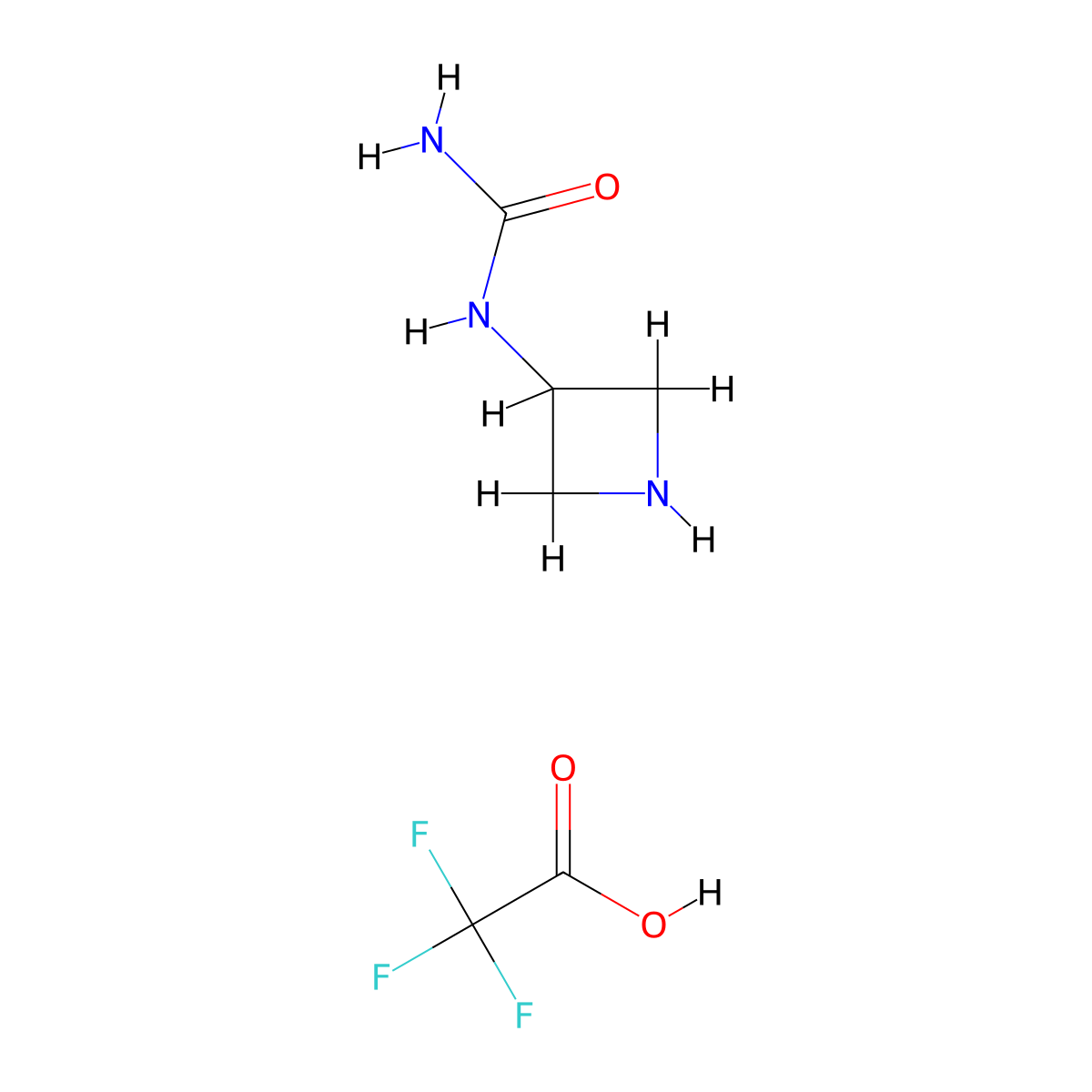 (Azetidin-3-yl)urea; trifluoroacetic acid molecular structure, CAS 2287311-81-1