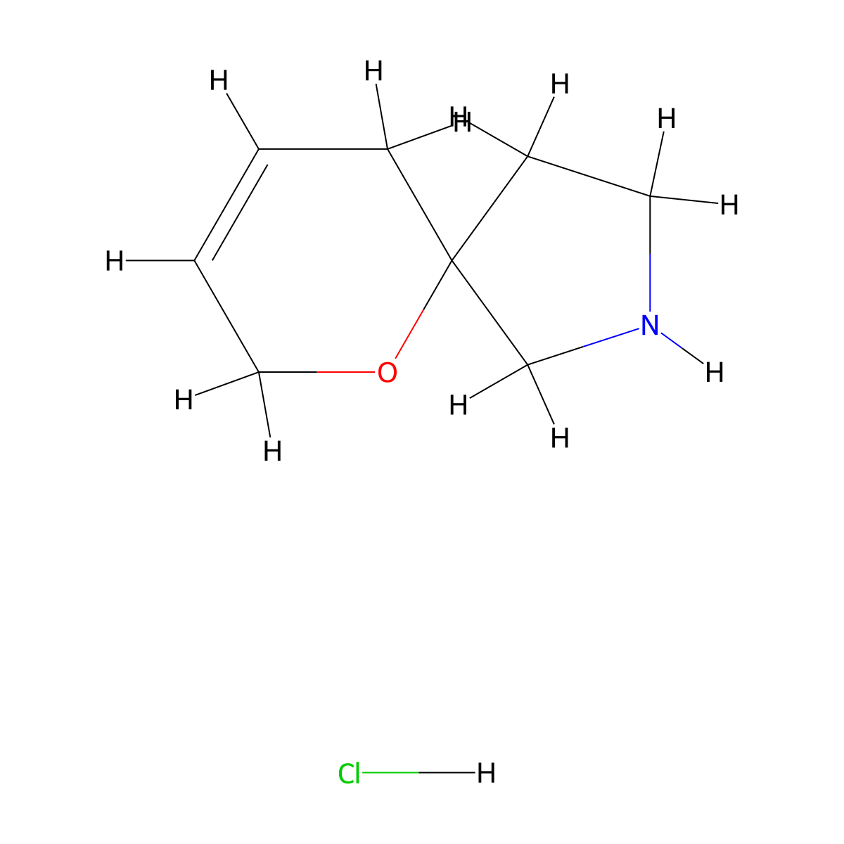 6-Oxa-2-azaspiro[4.5]dec-8-ene hydrochloride molecular structure, CAS 2287312-02-9