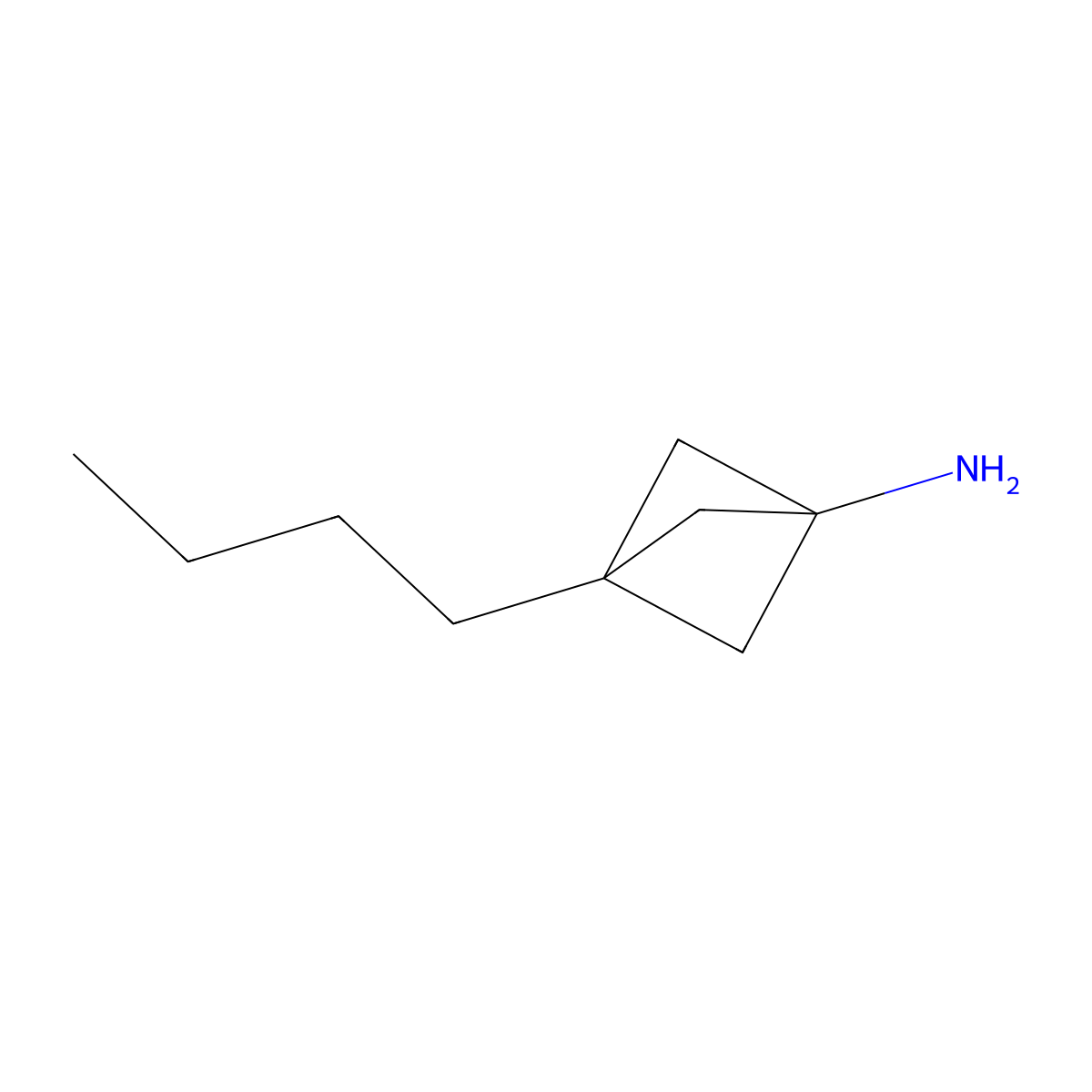 3-Butylbicyclo[1.1.1]pentan-1-amine molecular structure, CAS 2287312-09-6